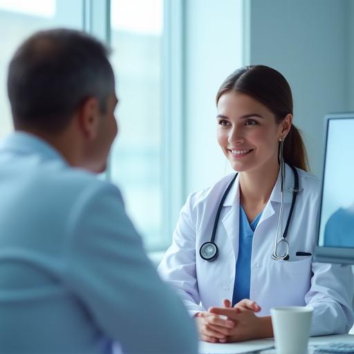 Dokter melakukan konsultasi online